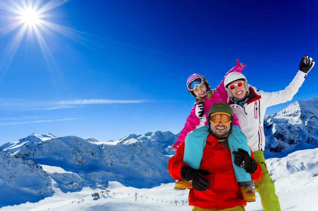 viaje en familia a la nieve